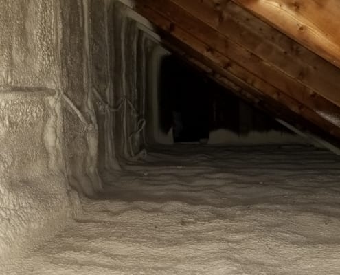 insulation job done by attic insulation contractors in manchester nh