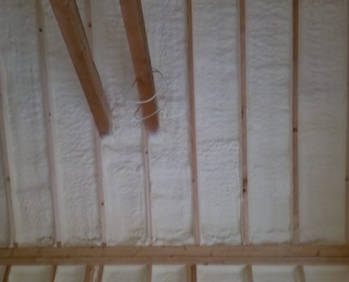 spray foam insulation on a roof in nh