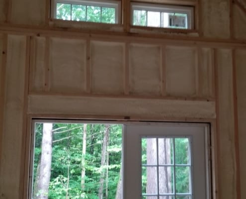 spray foam insulation on a home in groton nh