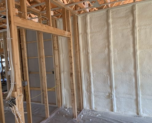 spray foam insulation NH on walls of a home